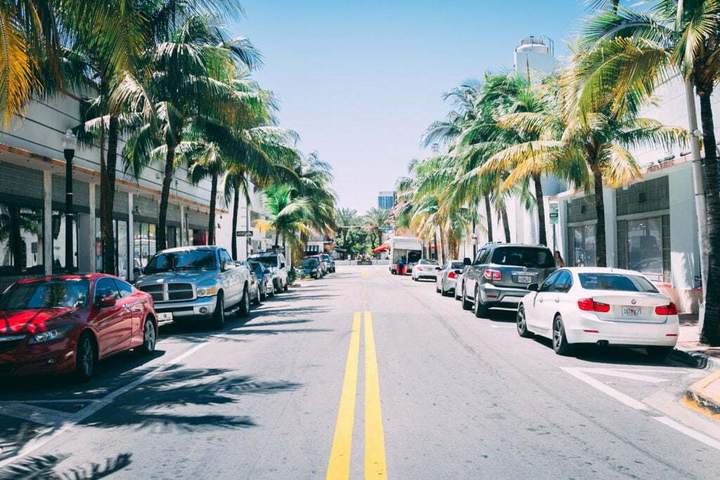 a street with cars on it