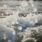 a close-up of water flowing