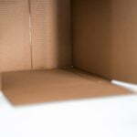 a brown box with a white surface