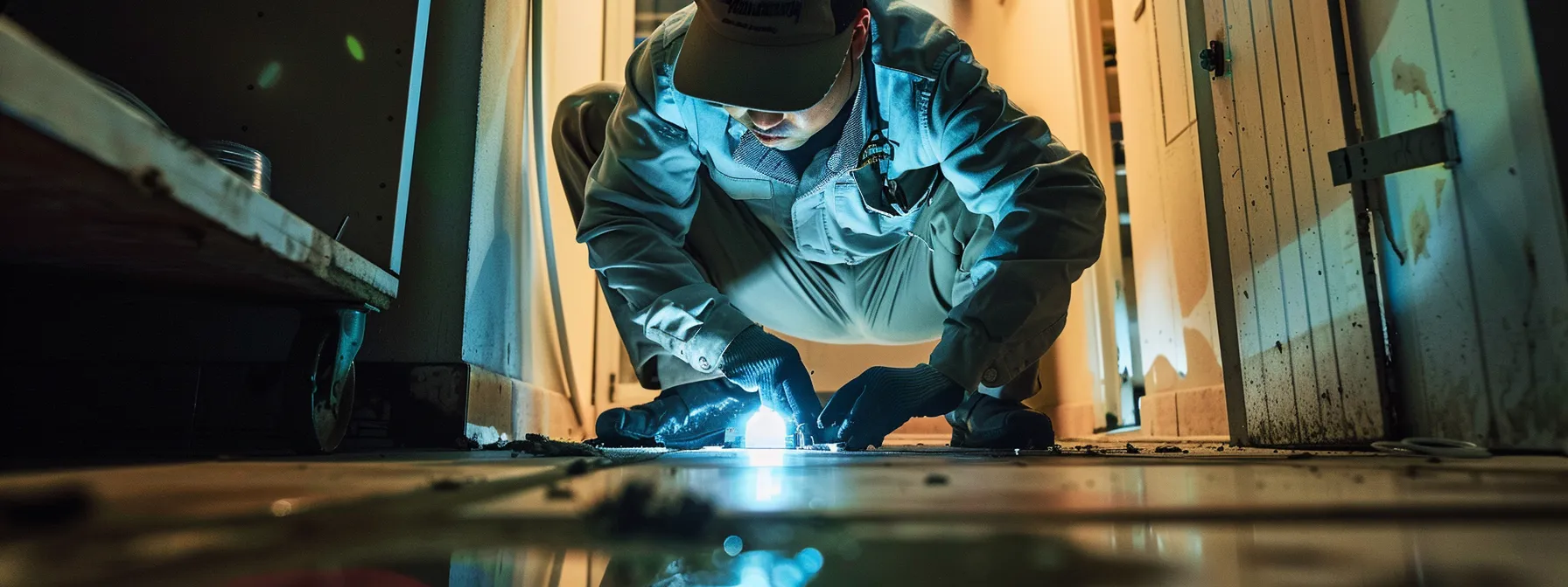 a professional pest control technician inspects a property in houston, highlighting the importance of expert service over diy solutions.